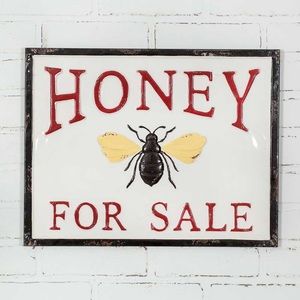 Honey For Sale Metal Sign